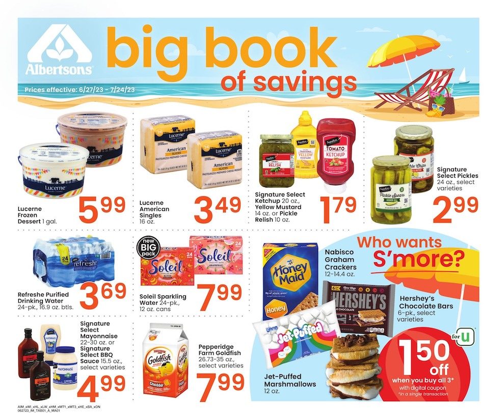 Albertsons Ad Big Book 11th – 24th July 2023 Page 1