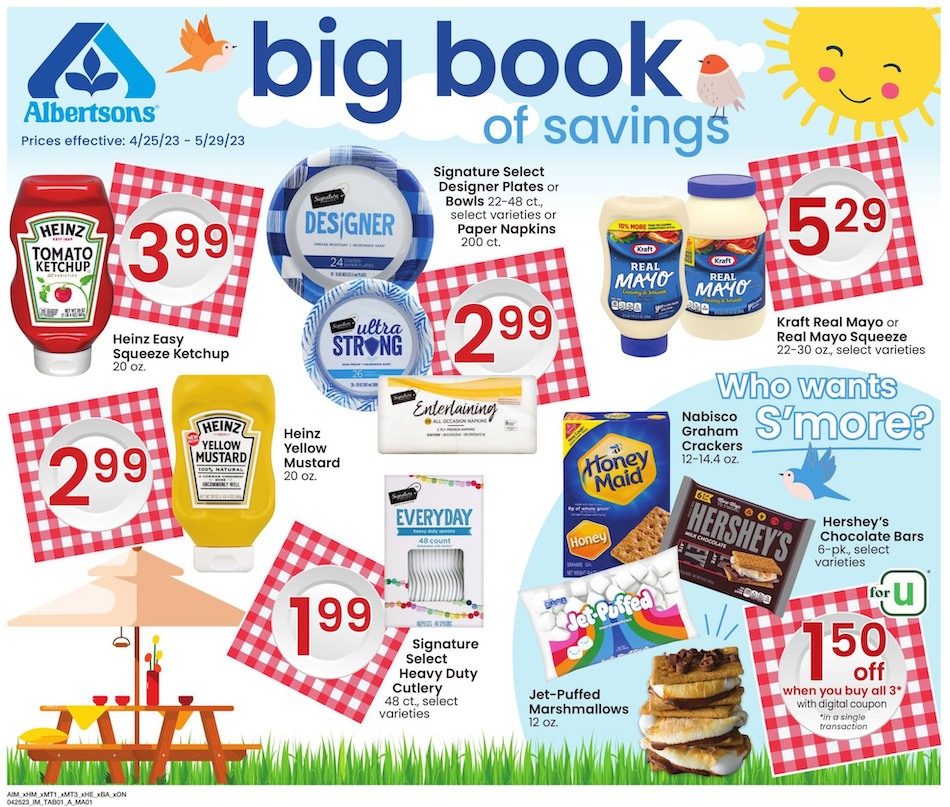 Albertsons Ad Big Book Savings 25th April – 29th May 2023 Page 1