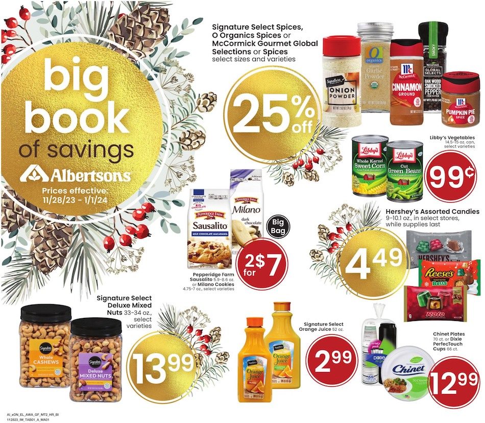 Albertsons Big Book of Savings 5th December – 1st January 2024 Page 1