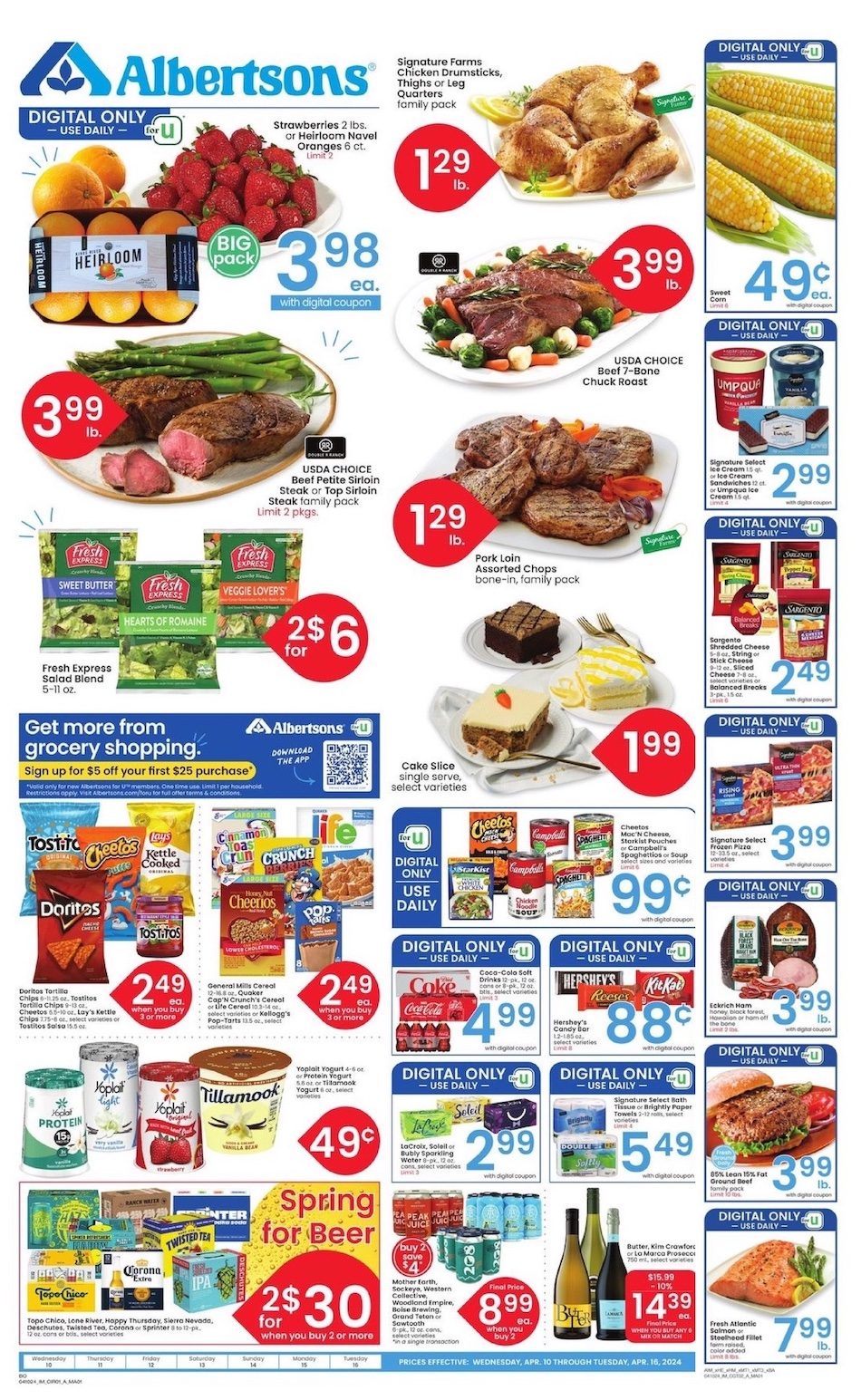Albertsons Weekly Ad 10th – 16th April 2024 Page 1