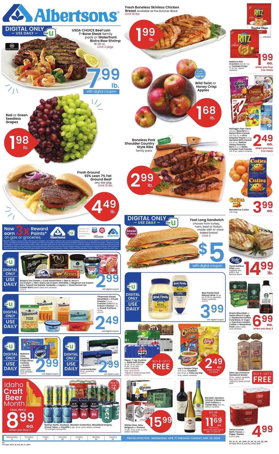 Albertsons Weekly Ad 17th – 23rd April 2024 Page 1