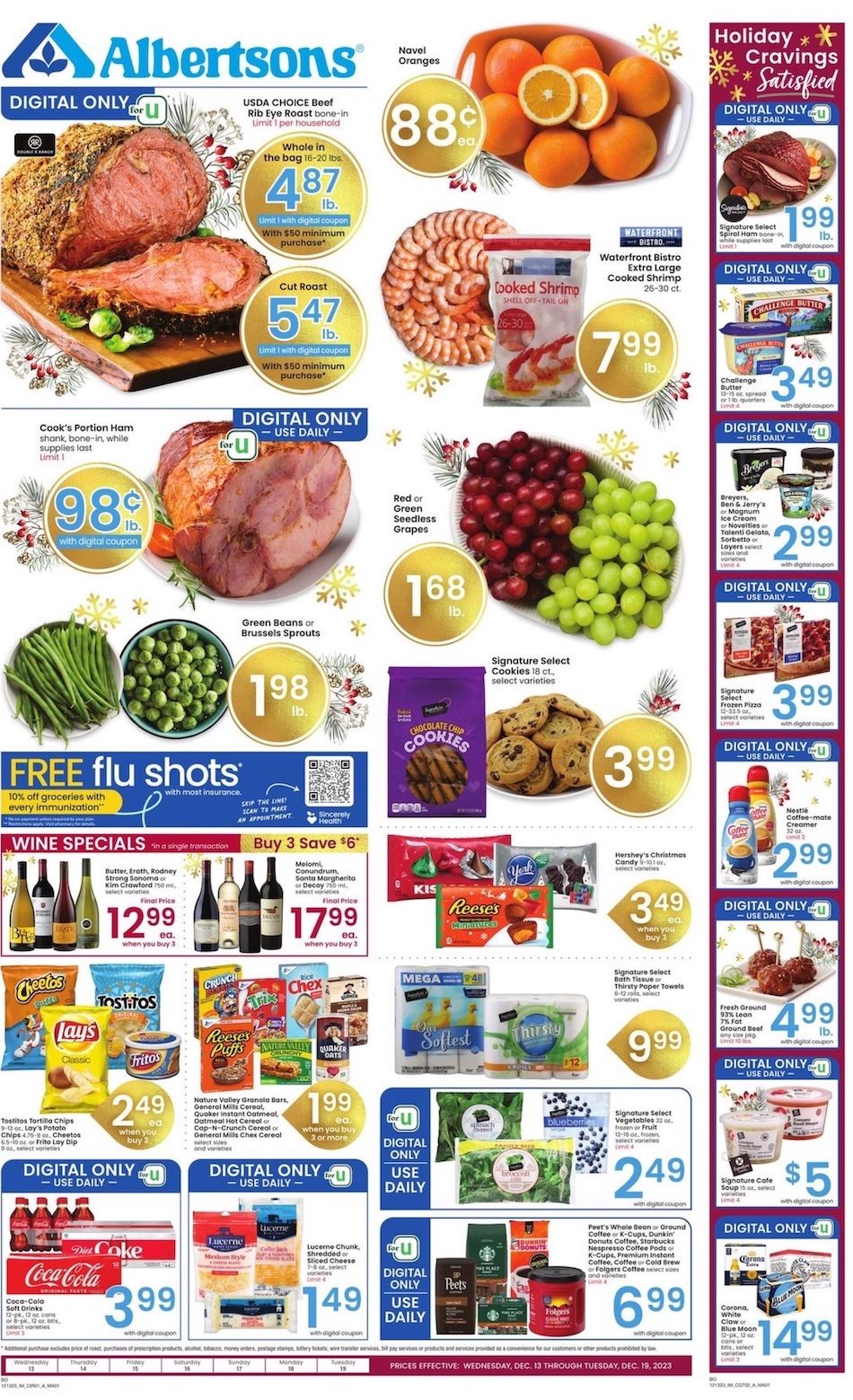 Albertsons Weekly Ad Christmas 13th – 19th December 2023 Page 1