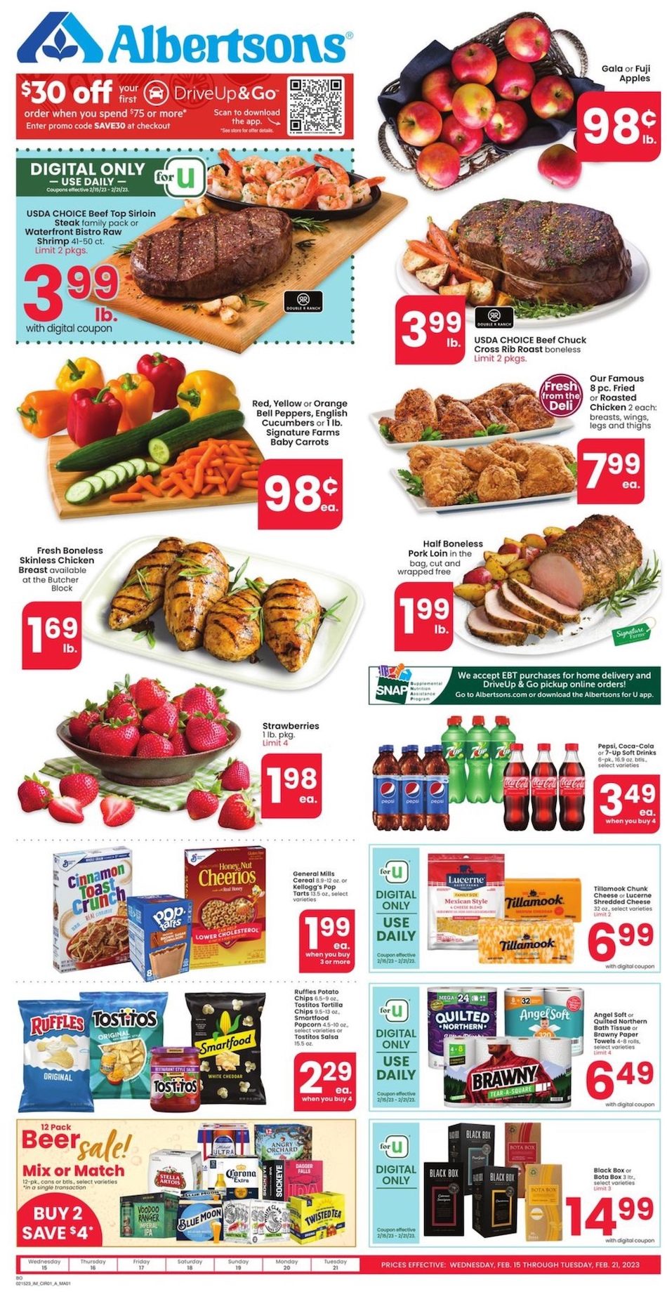 Albertsons Weekly Ad Sale February 15th – 21st, 2023 Page 1