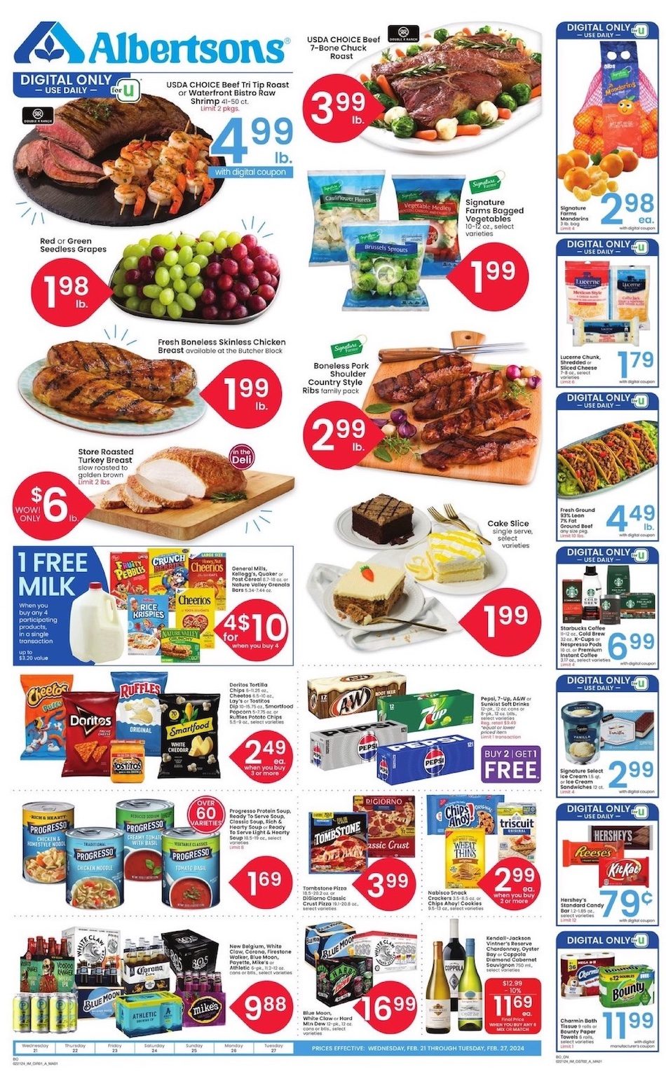 Albertsons Weekly Ad 21st – 27th February 2024 Page 1