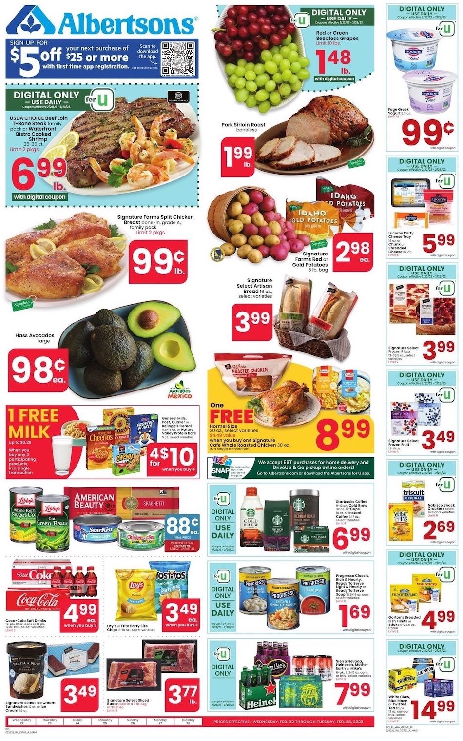 Albertsons Weekly Ad Sale 22nd – 28th February 2023 Page 1