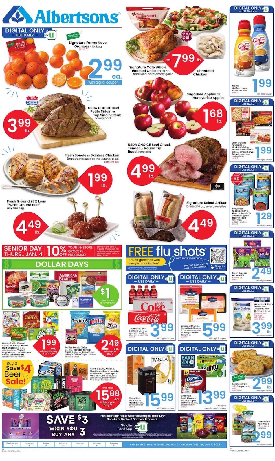 Albertsons Weekly Ad 3rd – 9th January 2024 Page 1