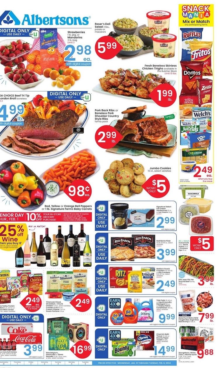 Albertsons Weekly Ad 31st January – 6th February 2024 Page 1