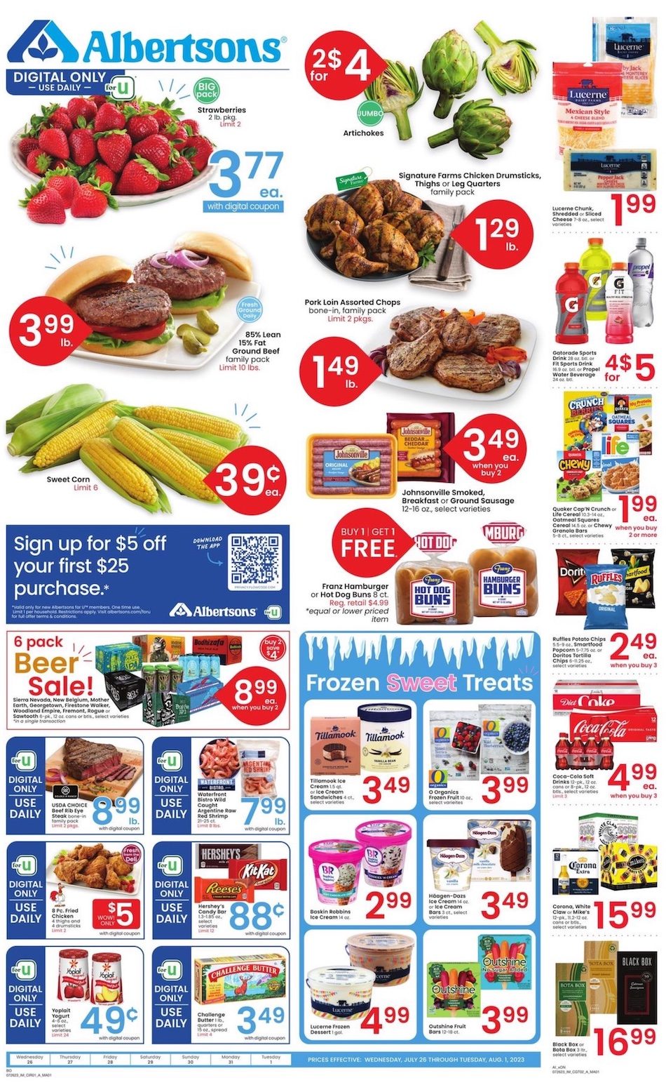 Albertsons Weekly Ad 26th July – 1st August 2023 Page 1