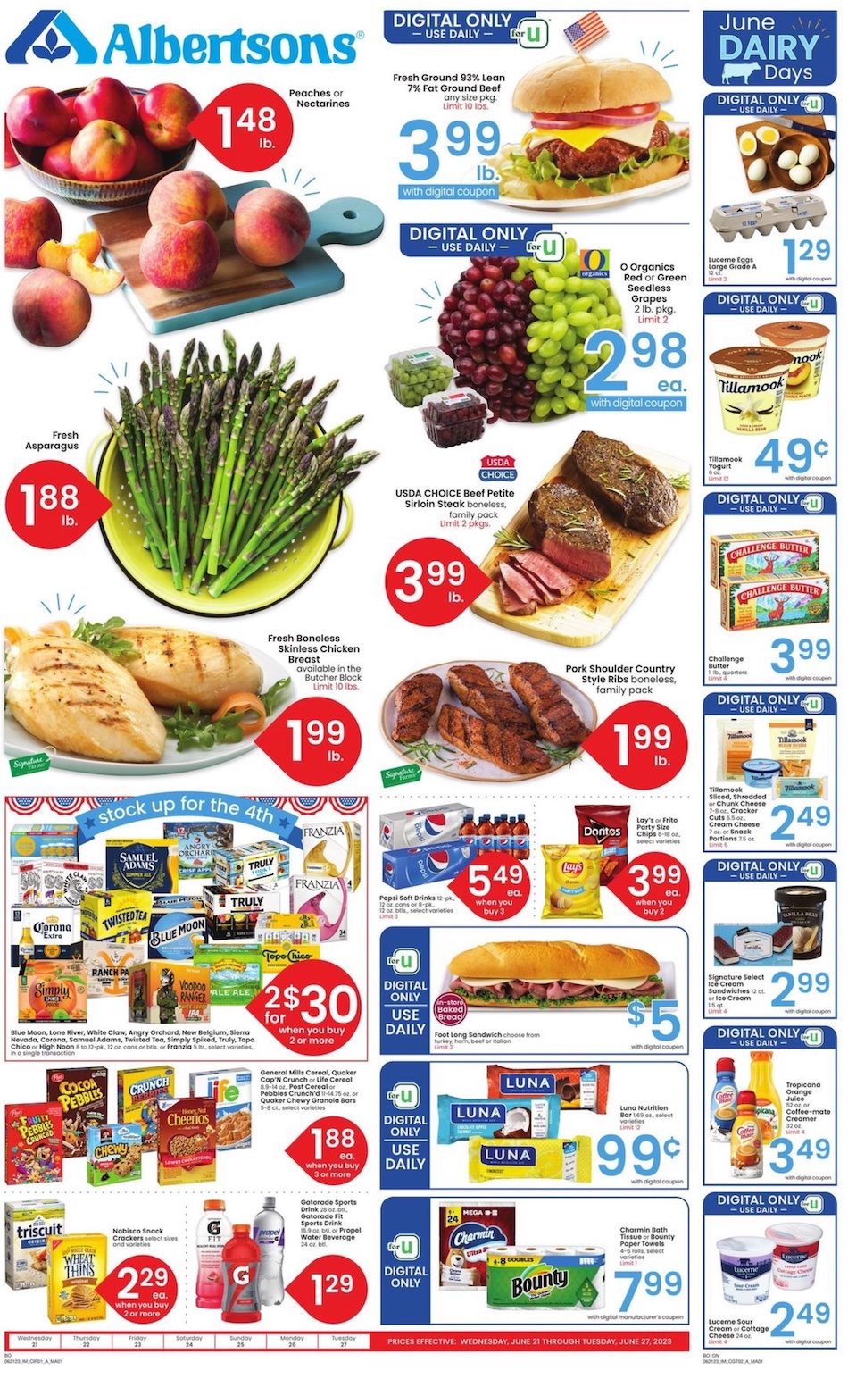 Albertsons Weekly Ad 21st – 27th June 2023 Page 1