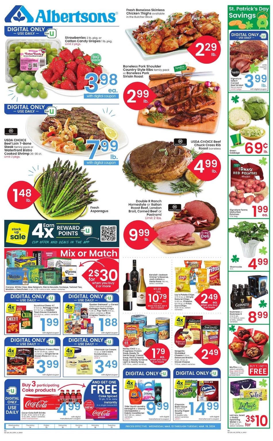 Albertsons Weekly Ad 13th – 19th March 2024 Page 1