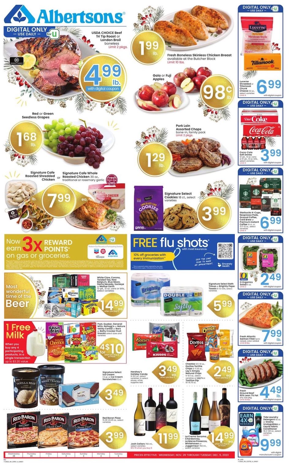 Albertsons Weekly Ad 29th November – 5th December 2023 Page 1