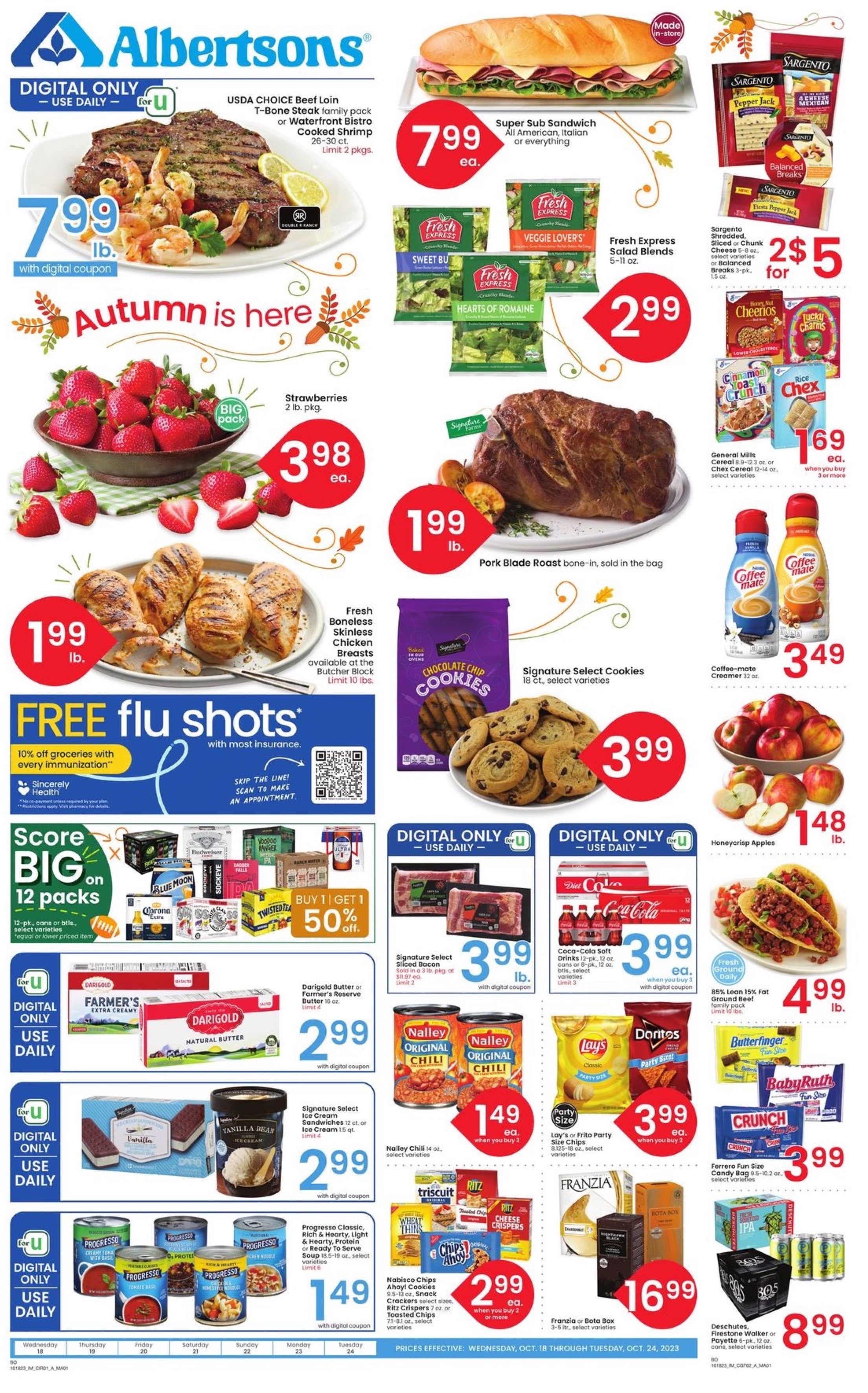 Albertsons Weekly Ad 18th – 24th October 2023 Page 1