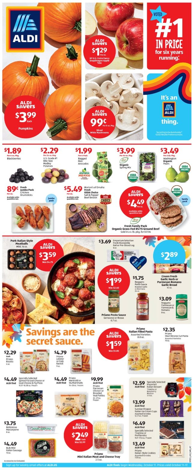 ALDI Weekly Ad 11th – 17th October 2023 Page 1