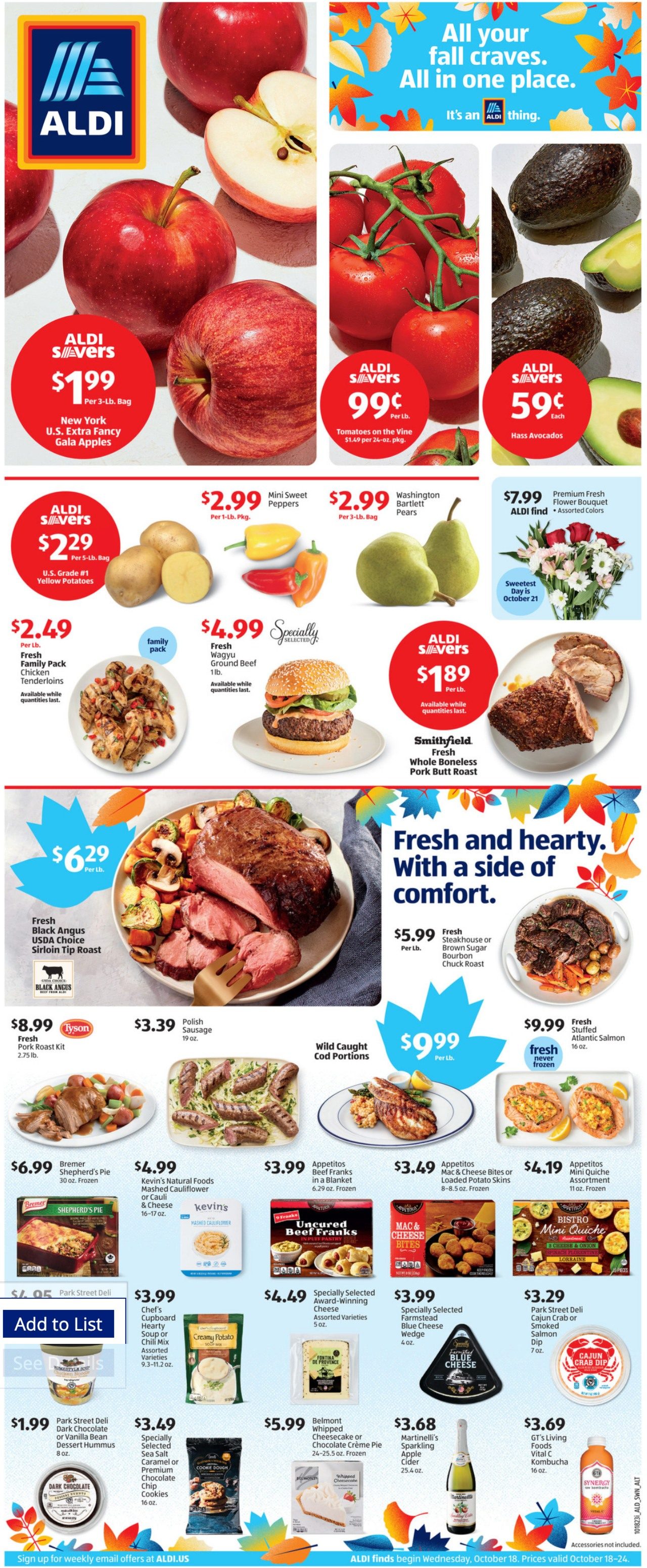 ALDI Weekly Ad 18th – 24th October 2023 Page 1