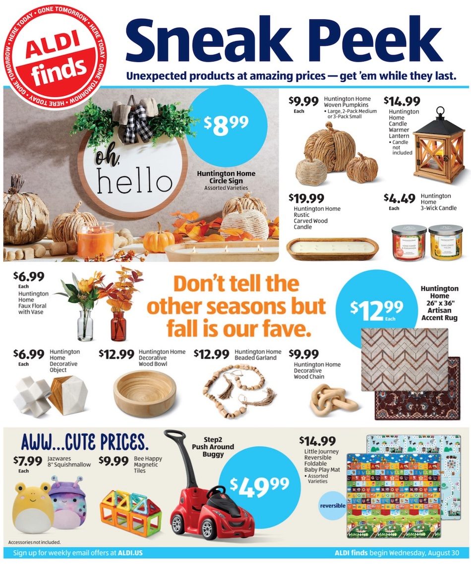 ALDI Weekly Ad Preview 30th August – 5th September 2023 Page 1