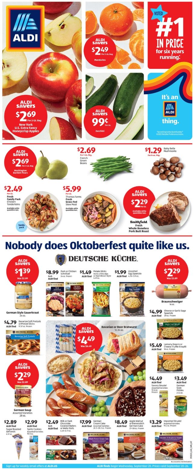 ALDI Weekly Ad 20th – 26th September 2023 Page 1