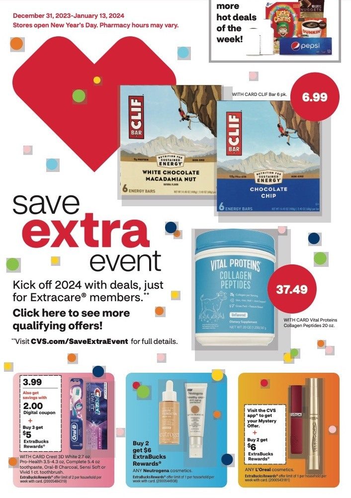 CVS Weekly Ad Extra 7th – 13th January 2024 Page 1