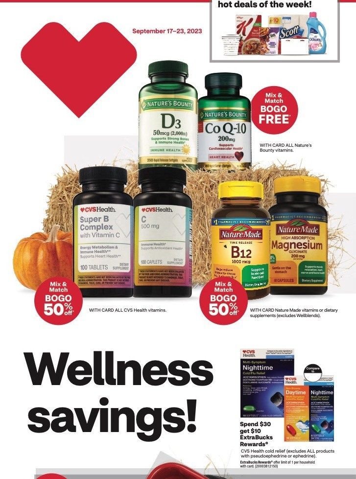 CVS Weekly Ad Sep 17th – 23rd September 2023 Page 1