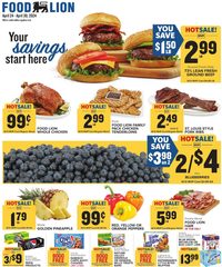 Food Lion Weekly Ad 24th – 30th April 2024 page 1 thumbnail