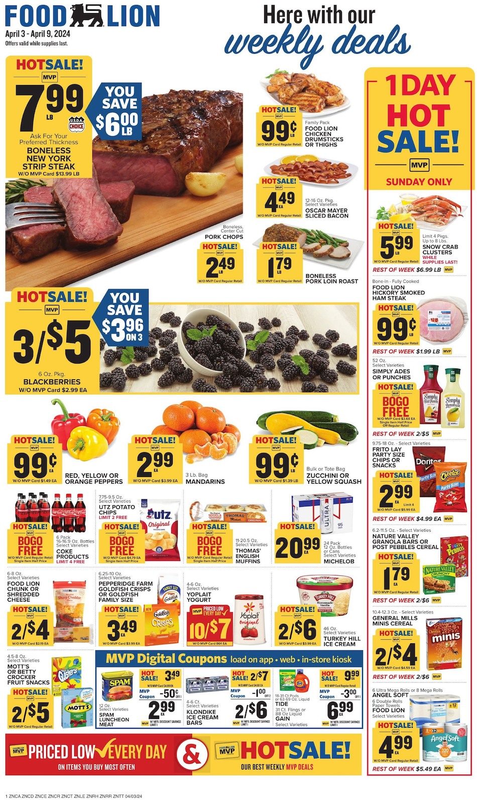 Food Lion Weekly Ad 3rd – 9th April 2024 Page 1
