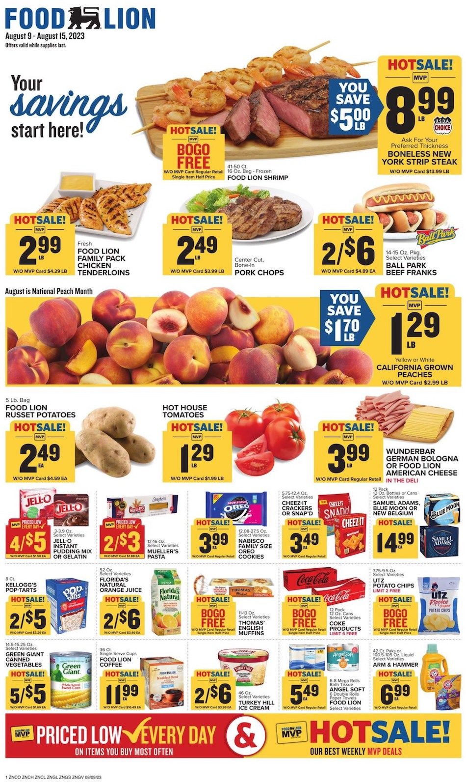 Food Lion Weekly Ad 9th – 15th August 2023 Page 1