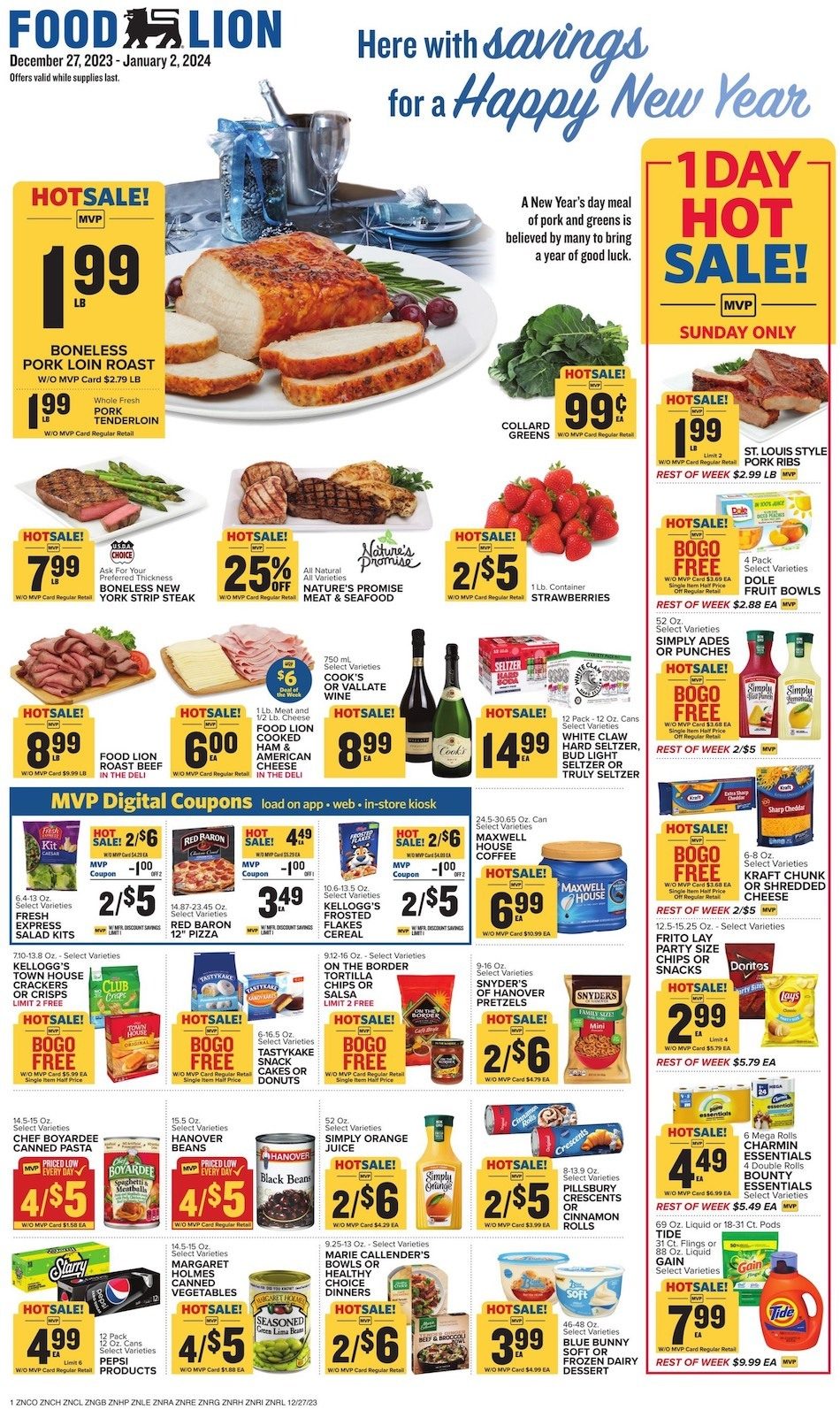 Food Lion Weekly Ad 27th December – 2nd January 2024 Page 1
