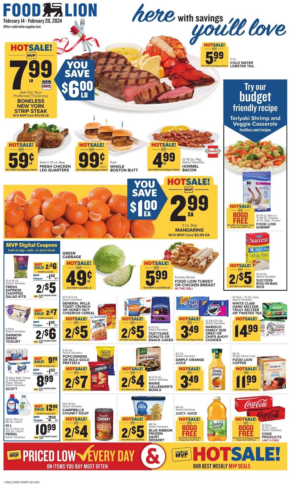 Food Lion Weekly Ad 14th – 20th February 2024 Page 1