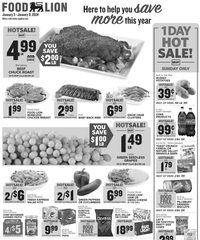 Food Lion Weekly Ad 3rd – 9th January 2024 page 1 thumbnail