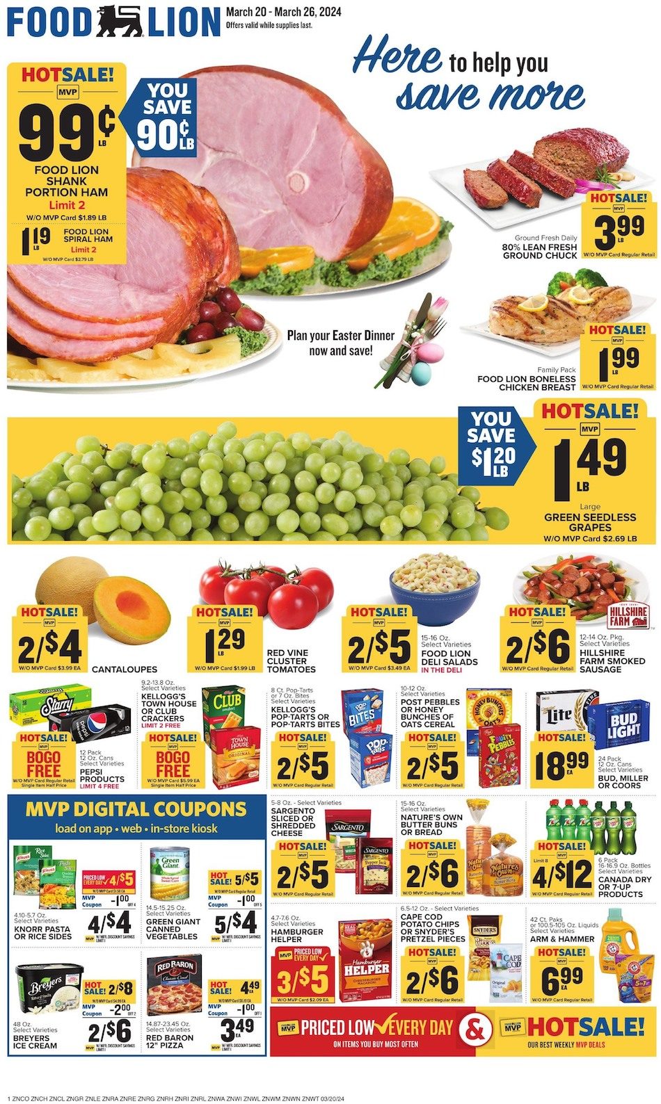 Food Lion Weekly Ad 20th – 26th March 2024 Page 1