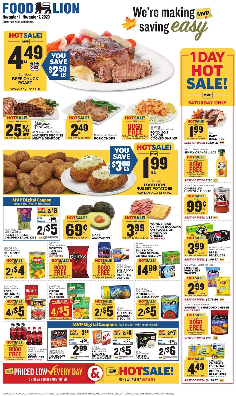 Food Lion Weekly Ad 1st – 7th November 2023 Page 1