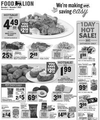 Food Lion Weekly Ad 1st – 7th November 2023 page 1 thumbnail