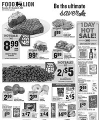 Food Lion Weekly Ad 29th November – 5th December 2023 page 1 thumbnail