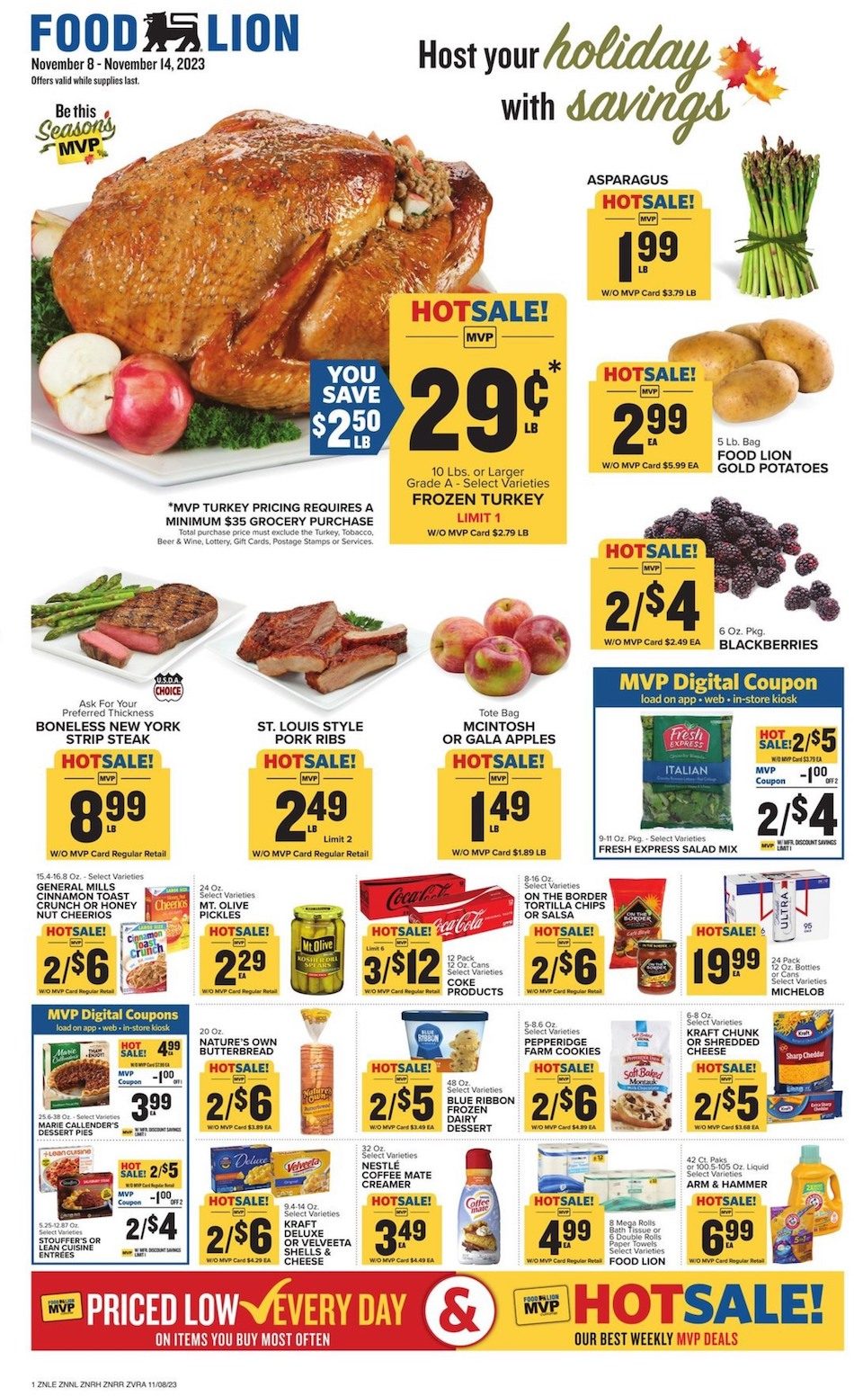 Food Lion Weekly Ad 8th – 14th November 2023 Page 1