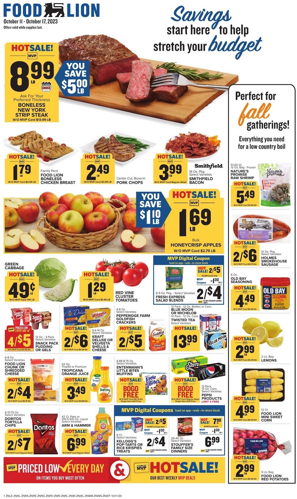 Food Lion Weekly Ad 11th – 17th October 2023 Page 1