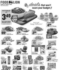 Food Lion Weekly Ad 25th – 31st October 2023 page 1 thumbnail