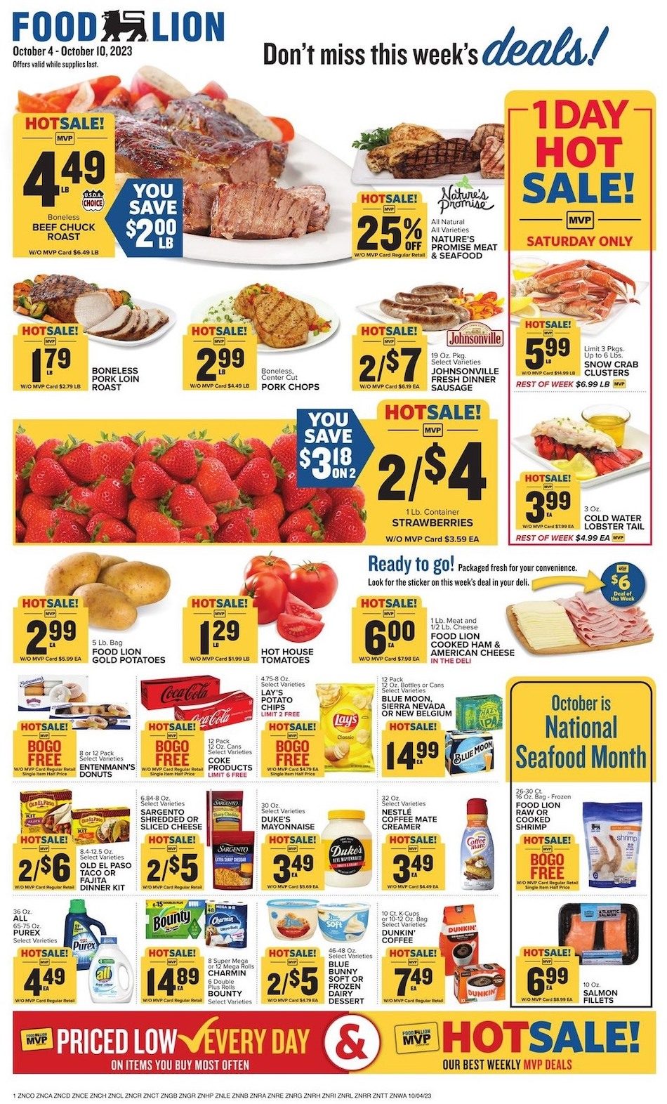 Food Lion Weekly Ad 5th – 11th October 2023 Page 1