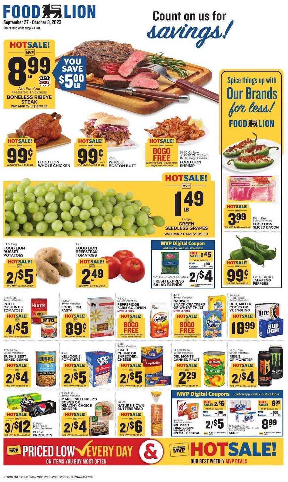 Food Lion Weekly Ad 27th September – 3rd October 2023 Page 1