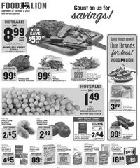 Food Lion Weekly Ad 27th September – 3rd October 2023 page 1 thumbnail