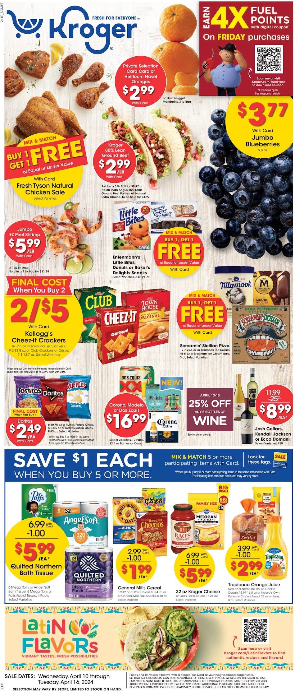 Kroger Weekly Ad 10th – 16th April 2024 Page 1
