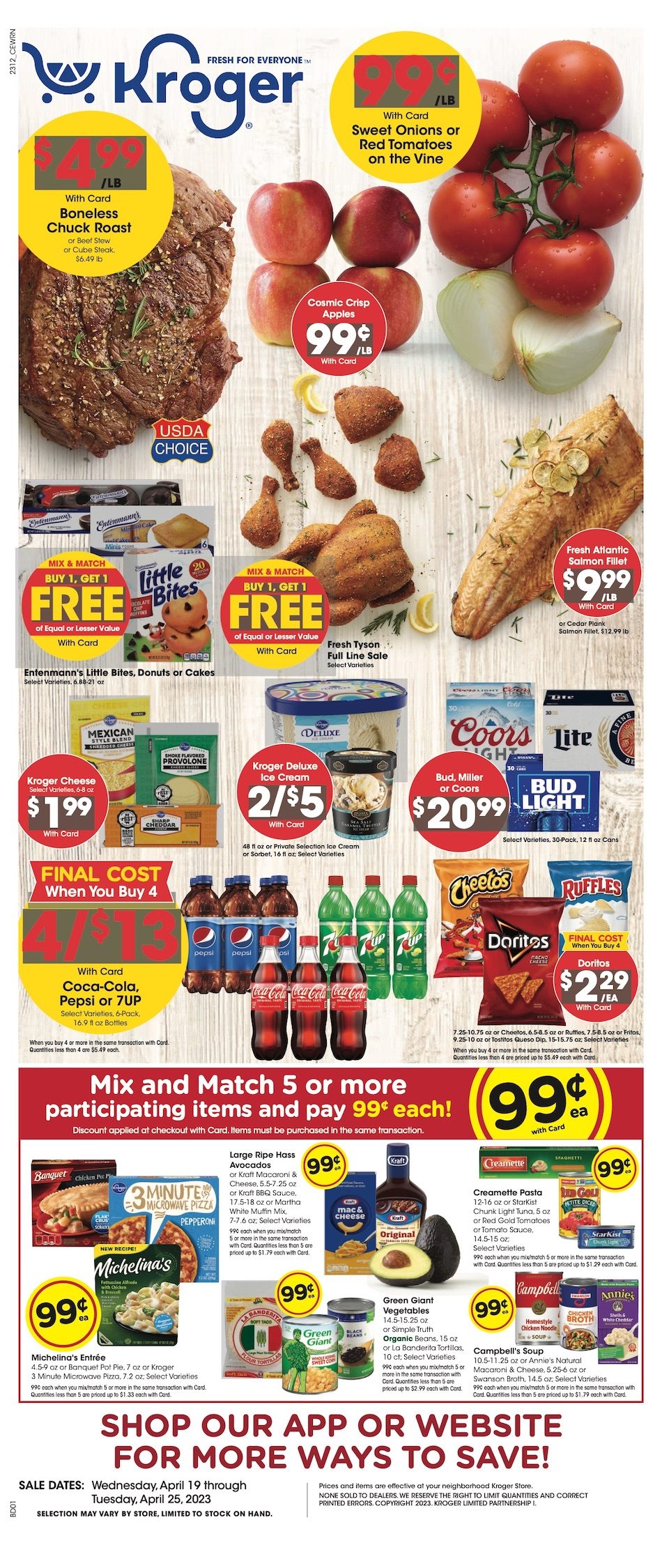 Kroger Weekly Ad Sale 19th – 25th April 2023 Page 1