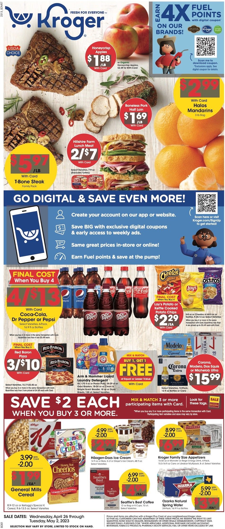 Kroger Weekly Ad Deals 26th April – 2nd May 2023 Page 1