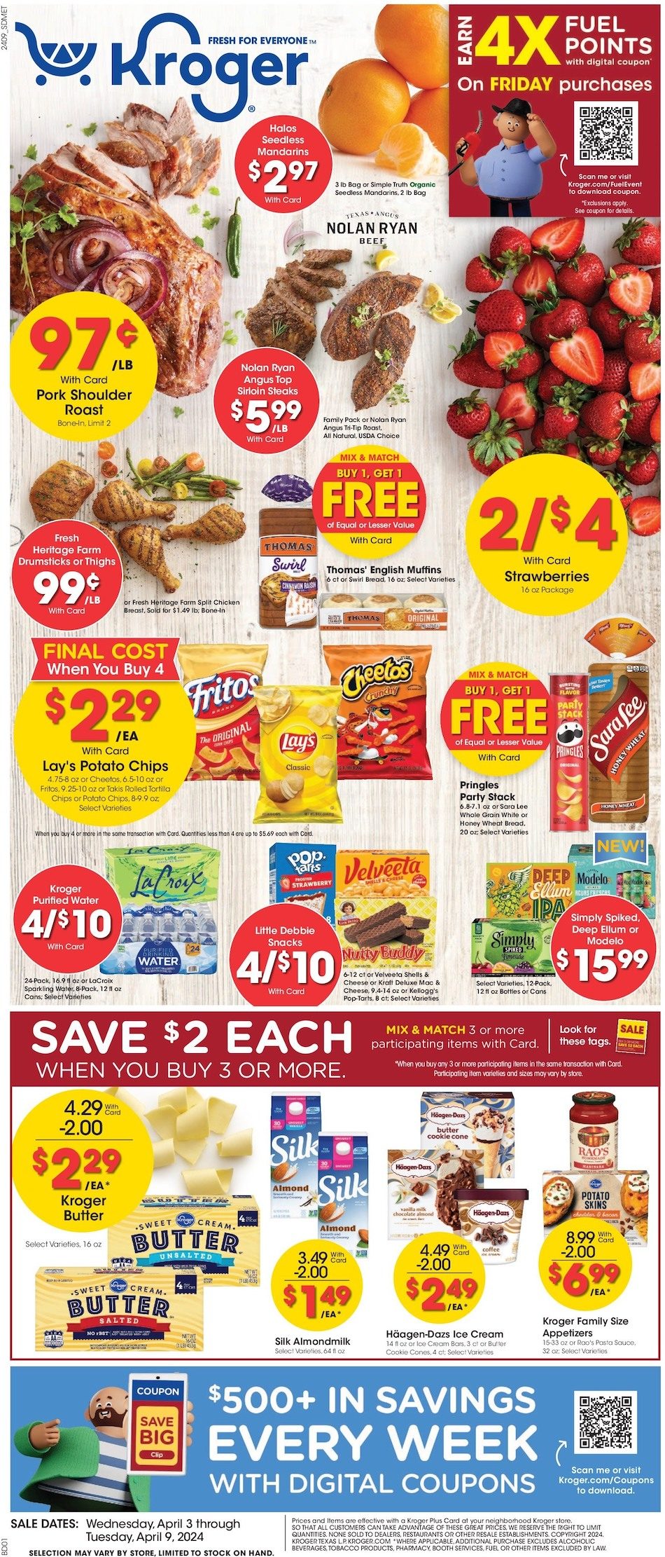 Kroger Weekly Ad 3rd – 9th April 2024 Page 1