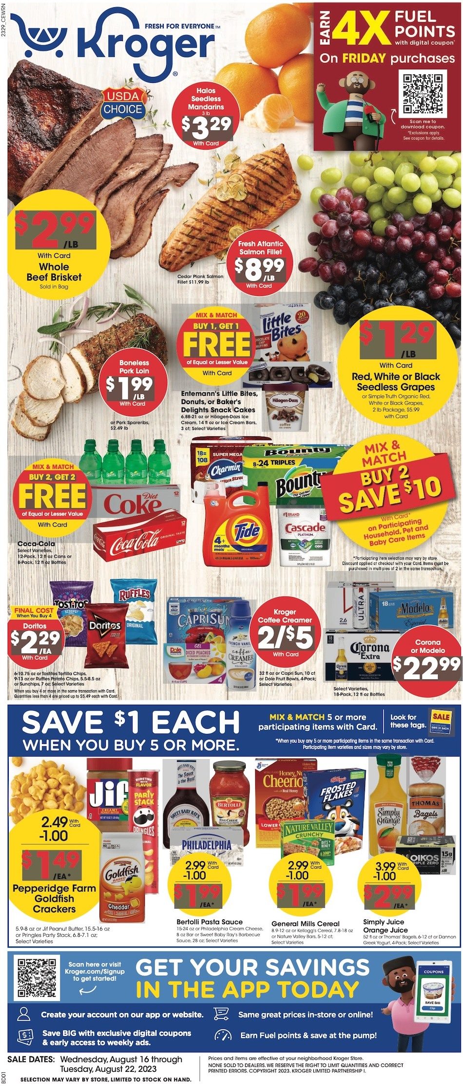 Kroger Weekly Ad 16th – 22nd August 2023 Page 1