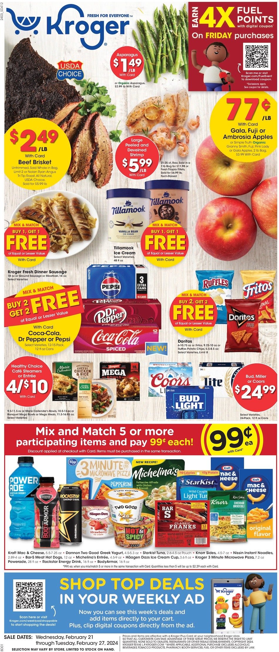 Kroger Weekly Ad 21st – 27th February 2024 Page 1