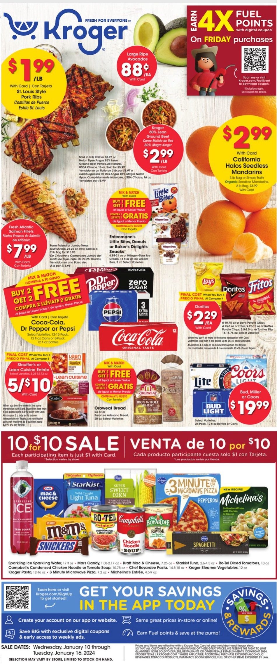 Kroger Weekly Ad 10th – 16th January 2024 Page 1