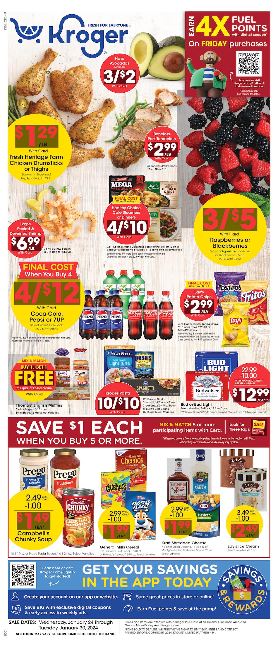 Kroger Weekly Ad 24th – 30th January 2024 Page 1