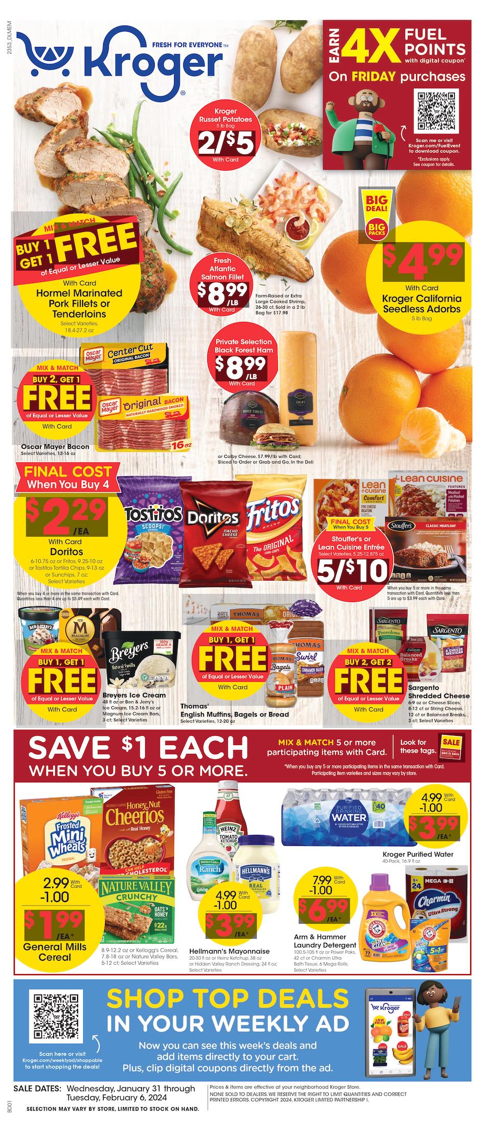 Kroger Weekly Ad 31st January – 6th February 2024 Page 1