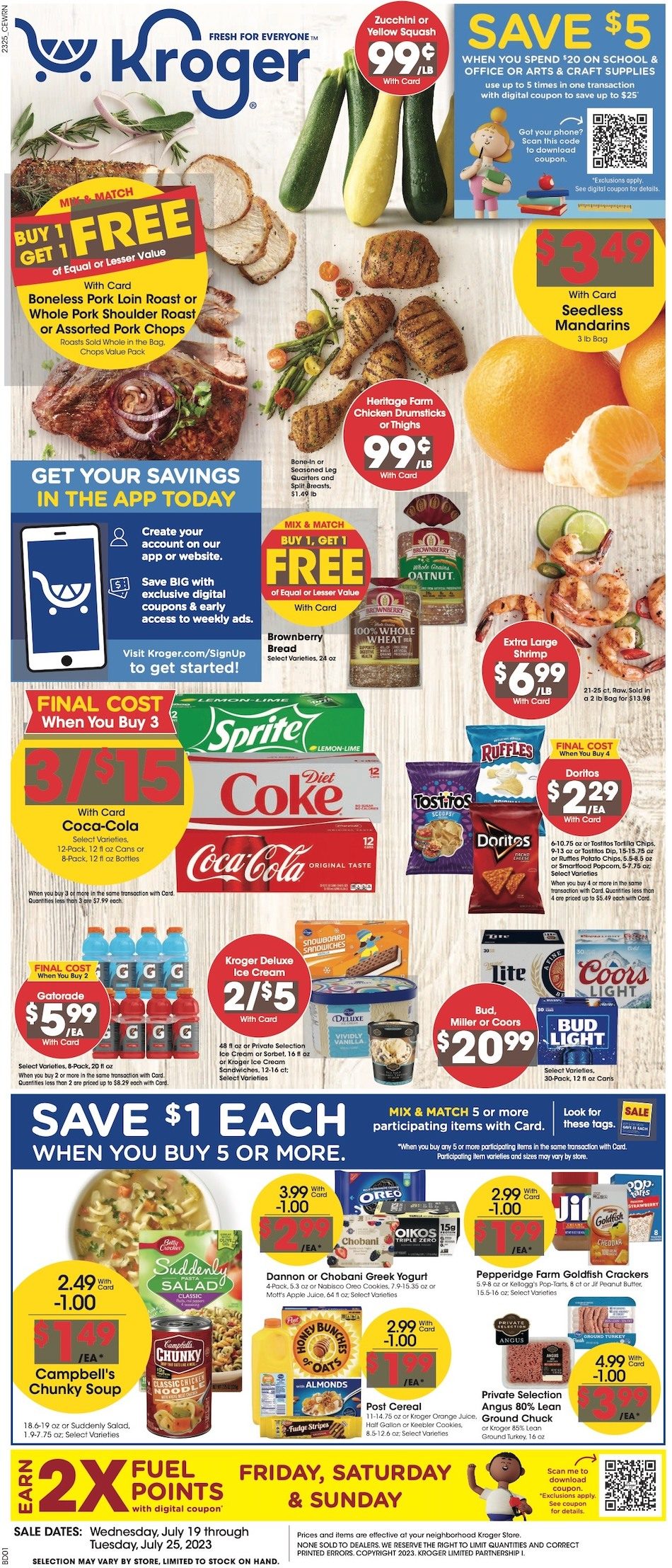 Kroger Weekly Ad 19th – 25th July 2023 Page 1