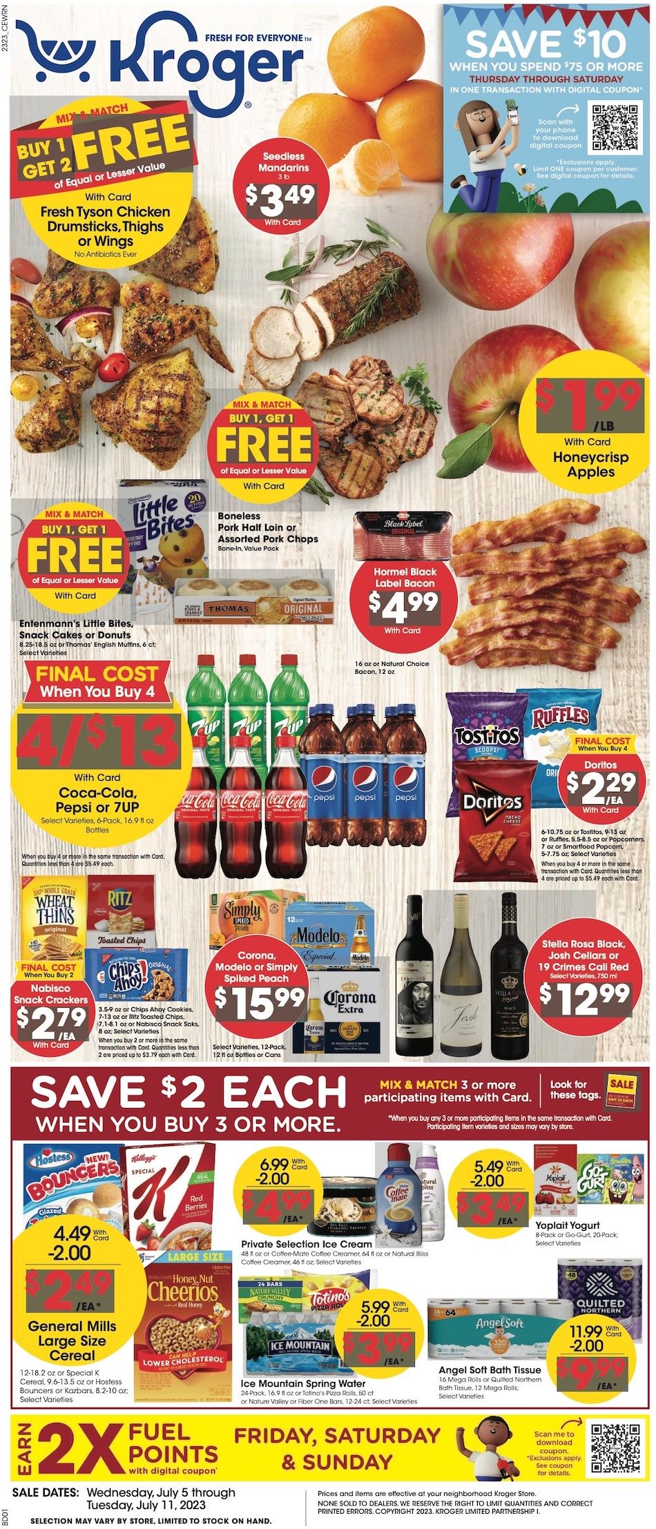 Kroger Weekly Ad 5th – 11th July 2023 Page 1