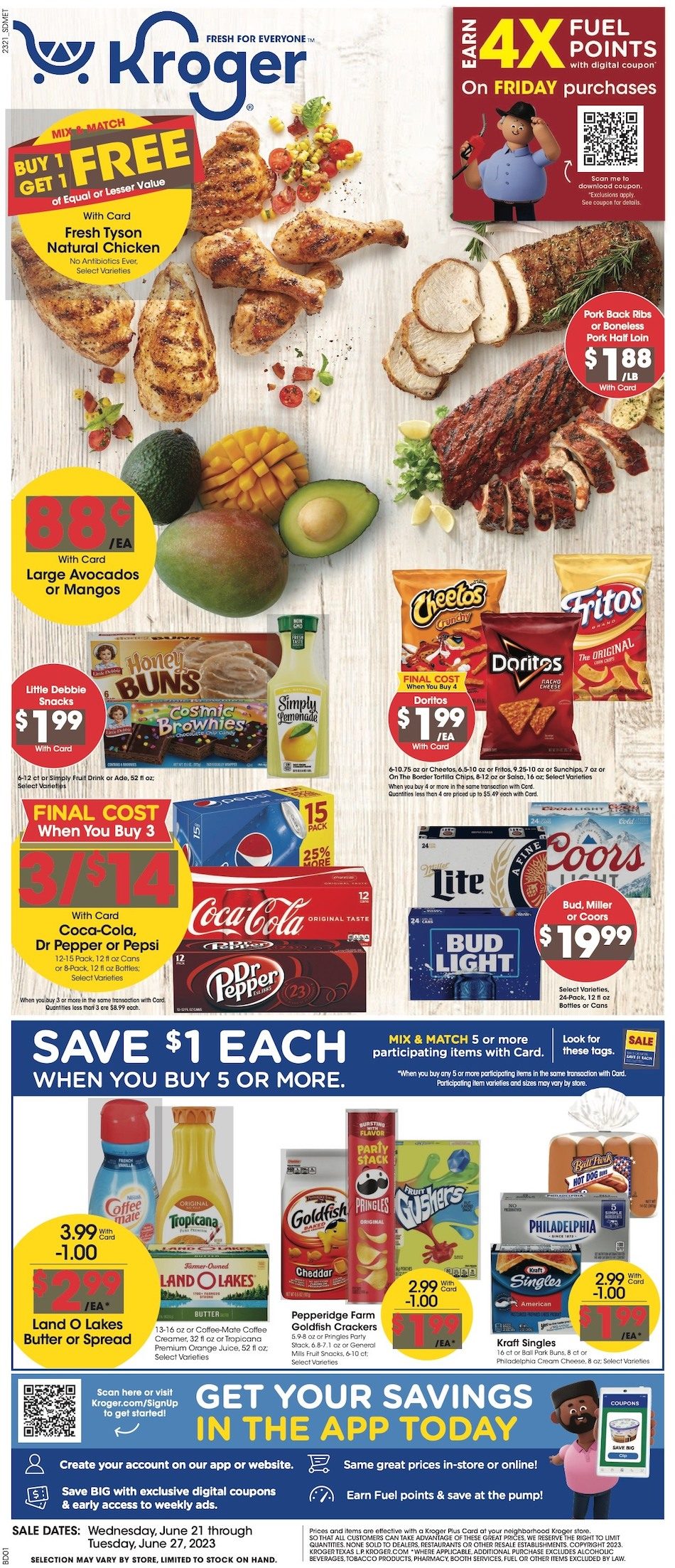 Kroger Weekly Ad 21st – 27th June 2023 Page 1